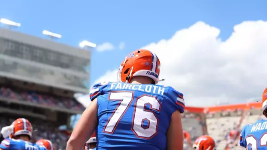 during the Gators' game against the Miami Hurricanes on Saturday, August 31, 2024 at Ben Hill Griffin Stadium in Gainesville, Fla. / UAA Communications photo by Bryce Mitchell