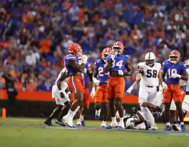 during the Gators' game against the Samford Bulldogs on Saturday, September 7, 2024 at Ben Hill Griffin Stadium in Gainesville, Fla. / UAA Communications photo by Bella Rosa