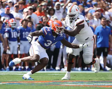 during the SEC Nation show prior to the Gators' game against the Miami Hurricanes on Saturday, August 31, 2024 at Ben Hill Griffin Stadium in Gainesville, Fla. / UAA Communications photo by Maddie Washburn