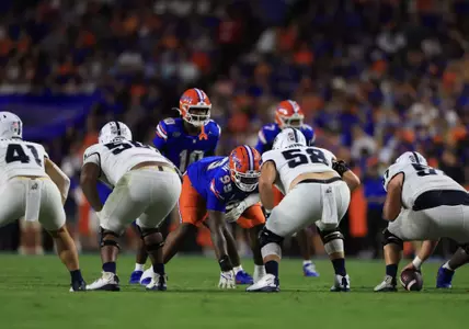 during the Gators' game against the Bulldogs on Saturday, September 7, 2024 at Ben Hill Griffin Stadium in Gainesville, Fla. / UAA Communications photo by Nicole Scharff