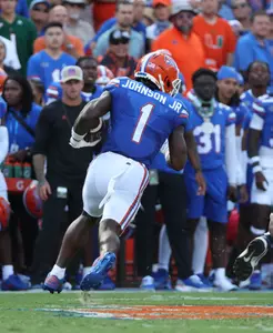 during the SEC Nation show prior to the Gators' game against the Miami Hurricanes on Saturday, August 31, 2024 at Ben Hill Griffin Stadium in Gainesville, Fla. / UAA Communications photo by Maddie Washburn