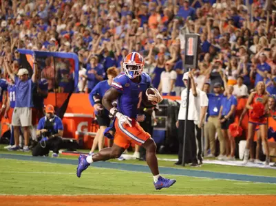 during the Gators' game against the Samford Bulldogs on Saturday, September 7, 2024 at Ben Hill Griffin Stadium in Gainesville, Fla. / UAA Communications photo by Maura Schaeffer