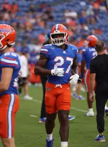 during the Gators' game against the Samford Bulldogs on Saturday, September 7, 2024 at Ben Hill Griffin Stadium in Gainesville, Fla. / UAA Communications photo by Maura Schaeffer