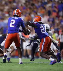 during the Gators' game against the Samford Bulldogs on Saturday, September 7, 2024 at Ben Hill Griffin Stadium in Gainesville, Fla. / UAA Communications photo by Maddie Washburn