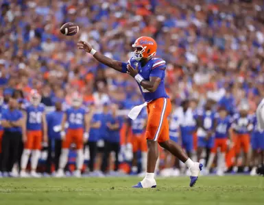 during the Gators' game against the Samford Bulldogs on Saturday, September 7, 2024 at Ben Hill Griffin Stadium in Gainesville, Fla. / UAA Communications photo by Bella Rosa