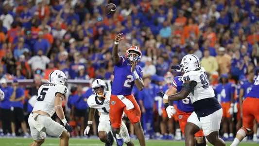 during the Gators' game against the Samford Bulldogs on Saturday, September 7, 2024 at Ben Hill Griffin Stadium in Gainesville, Fla. / UAA Communications photo by Maura Schaeffer