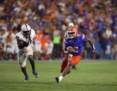 during the Gators' game against the Samford Bulldogs on Saturday, September 7, 2024 at Ben Hill Griffin Stadium in Gainesville, Fla. / UAA Communications photo by Bella Rosa