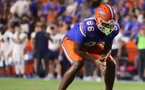 during the Gators' game against the Samford Bulldogs on Saturday, September 7, 2024 at Ben Hill Griffin Stadium in Gainesville, Fla. / UAA Communications photo by Maddie Washburn