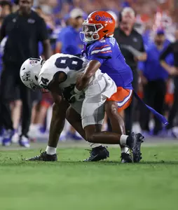 during the Gators' game against the Samford Bulldogs on Saturday, September 7, 2024 at Ben Hill Griffin Stadium in Gainesville, Fla. / UAA Communications photo by Maddie Washburn