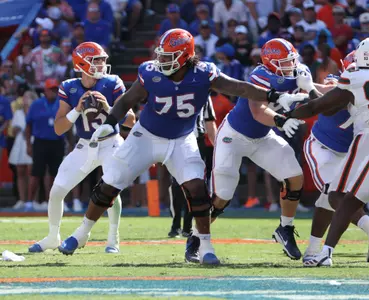 during the SEC Nation show prior to the Gators' game against the Miami Hurricanes on Saturday, August 31, 2024 at Ben Hill Griffin Stadium in Gainesville, Fla. / UAA Communications photo by Maddie Washburn