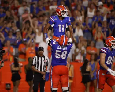 during the Gators' game against the Samford Bulldogs on Saturday, September 7, 2024 at Ben Hill Griffin Stadium in Gainesville, Fla. / UAA Communications photo by Bella Rosa