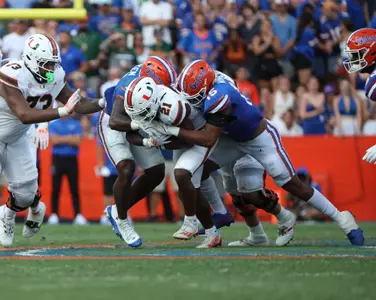 during the SEC Nation show prior to the Gators' game against the Miami Hurricanes on Saturday, August 31, 2024 at Ben Hill Griffin Stadium in Gainesville, Fla. / UAA Communications photo by Maddie Washburn