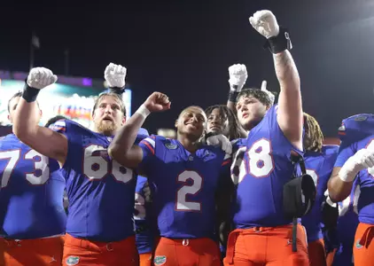 during the Gators' game against the Samford Bulldogs on Saturday, September 7, 2024 at Ben Hill Griffin Stadium in Gainesville, Fla. / UAA Communications photo by Maura Schaeffer