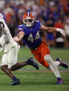 during the Gators' game against the Samford Bulldogs on Saturday, September 7, 2024 at Ben Hill Griffin Stadium in Gainesville, Fla. / UAA Communications photo by Maddie Washburn