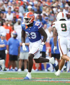 during the SEC Nation show prior to the Gators' game against the Miami Hurricanes on Saturday, August 31, 2024 at Ben Hill Griffin Stadium in Gainesville, Fla. / UAA Communications photo by Maddie Washburn