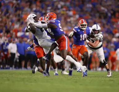 during the Gators' game against the Samford Bulldogs on Saturday, September 7, 2024 at Ben Hill Griffin Stadium in Gainesville, Fla. / UAA Communications photo by Bella Rosa