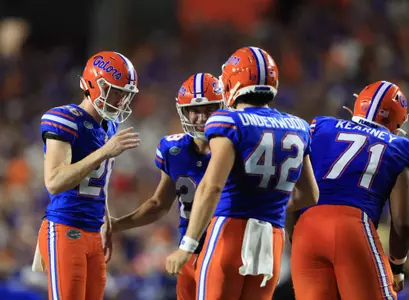 during the Gators' game against the Bulldogs on Saturday, September 7, 2024 at Ben Hill Griffin Stadium in Gainesville, Fla. / UAA Communications photo by Nicole Scharff