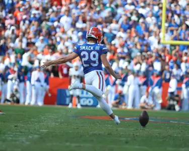 during the Gators' game against the Miami Hurricanes on Saturday, August 31, 2024 at Ben Hill Griffin Stadium in Gainesville, Fla. / UAA Communications photo by Bryce Mitchell
