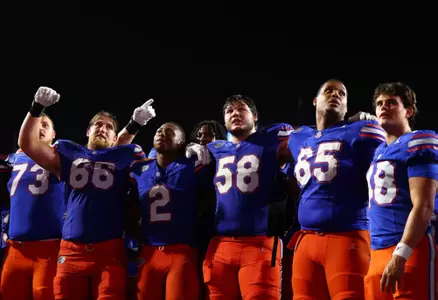 during the Gators' game against the Bulldogs on Saturday, September 7, 2024 at Ben Hill Griffin Stadium in Gainesville, Fla. / UAA Communications photo by Nicole Scharff