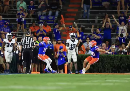 during the Gators' game against the Bulldogs on Saturday, September 7, 2024 at Ben Hill Griffin Stadium in Gainesville, Fla. / UAA Communications photo by Nicole Scharff