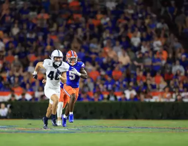 during the Gators' game against the Bulldogs on Saturday, September 7, 2024 at Ben Hill Griffin Stadium in Gainesville, Fla. / UAA Communications photo by Nicole Scharff