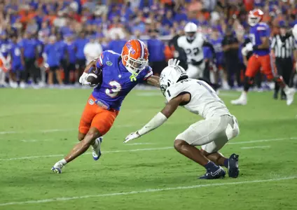 during the Gators' game against the Samford Bulldogs on Saturday, September 7, 2024 at Ben Hill Griffin Stadium in Gainesville, Fla. / UAA Communications photo by Maura Schaeffer