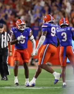 during the Gators' game against the Samford Bulldogs on Saturday, September 7, 2024 at Ben Hill Griffin Stadium in Gainesville, Fla. / UAA Communications photo by Maddie Washburn
