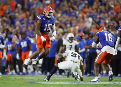 during the Gators' game against the Samford Bulldogs on Saturday, September 7, 2024 at Ben Hill Griffin Stadium in Gainesville, Fla. / UAA Communications photo by Maura Schaeffer