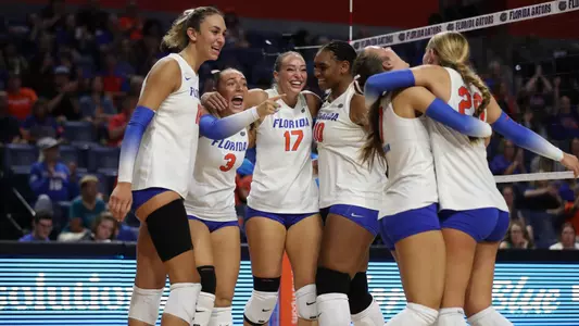 during the Gators' match against the Florida State Seminoles on Tuesday, September 17, 2024 at Exactech Arena at the Stephen C. O'Connell Center in Gainesville, Fla. / UAA Communications photo by Denise Do