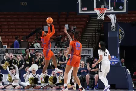 during the Gators' game against the Vanderbilt Commodores on Thursday, March 7, 2024 at Bon Secours Wellness Arena in Greenville, SC / UAA Communications photo by Mallory Peak