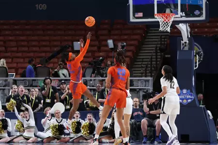 during the Gators' game against the Vanderbilt Commodores on Thursday, March 7, 2024 at Bon Secours Wellness Arena in Greenville, SC / UAA Communications photo by Mallory Peak