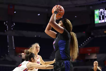 Ra Shaya Kyle during the Gators' game against the Florida Southern Moccasins on Wednesday, November 1, 2023 at Exactech Arena at the Stephen C. O'Connell Center in Gainesville, FL / UAA Communications photo by Molly Kaiser