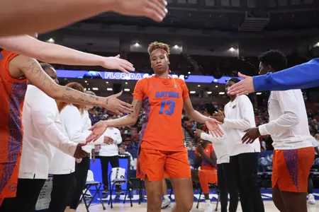 during the Gators' game against the Ole Miss Rebels on Friday, March 8, 2024 at Bon Secours Wellness Arena in Greenville , SC / UAA Communications photo by Mallory Peak