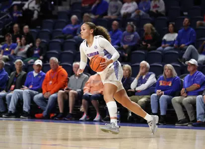 during the Gators' game against the Winthrop Eagles on Saturday, December 30, 2023 at Exactech Arena at the Stephen C. O'Connell Center in Gainesville, FL / UAA Communications photo by Gabriella Whisler