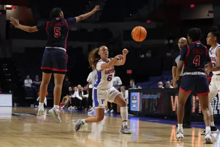 during the Gators' game against the St John’s Red Storm on Thursday, March 21, 2024 at Exactech Arena at the Stephen C. O'Connell Center in Gainesville, FL / UAA Communications photo by Mallory Peak