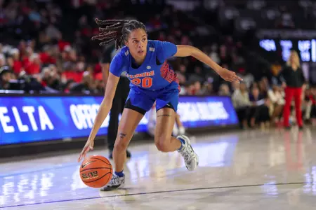 during the Gators' game against the Georgia Bulldogs on Sunday, February 25, 2024 at Stegeman Coliseum in Athens, GA / UAA Communications photo by Mallory Peak
