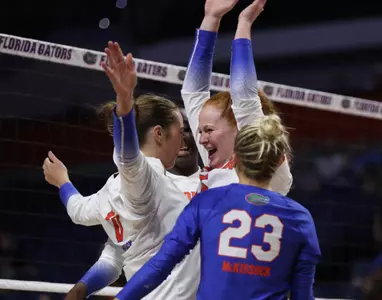 during the Gators' match against the North Texas Owls on Friday, September 20, 2024 at Exactech Arena at the Stephen C. O'Connell Center in Gainesville, Fla. / UAA Communications photo by Bryce Mitchell