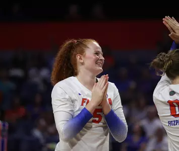 during the Gators' match against the North Texas Owls on Friday, September 20, 2024 at Exactech Arena at the Stephen C. O'Connell Center in Gainesville, Fla. / UAA Communications photo by Bryce Mitchell