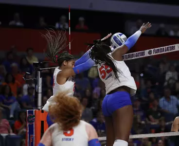 during the Gators' match against the Buffalo Bulls on Sunday, September 22, 2024 at Exactech Arena at the Stephen C. O'Connell Center in Gainesville, Fla. / UAA Communications photo by Denise Do