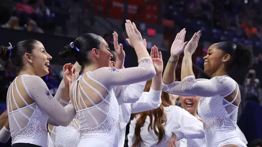 Sloane Blakely celebrates her routines 250110