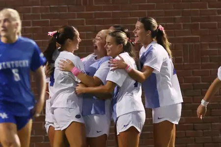 Addy Hess goal celebration vs Kentucky 251002