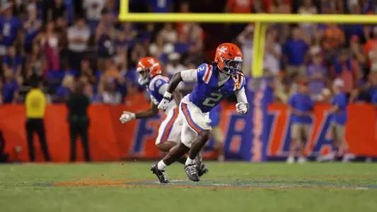during the Gators' game against the Bulldogs on Saturday, October 18, 2025 at Ben Hill Griffin Stadium in Gainesville, Fla. / UAA Communications photo by Jordan Perez