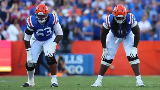 during the Gators' game against the Bulldogs on Saturday, October 18, 2025 at Ben Hill Griffin Stadium in Gainesville, Fla. / UAA Communications photo by Nicole Scharff
