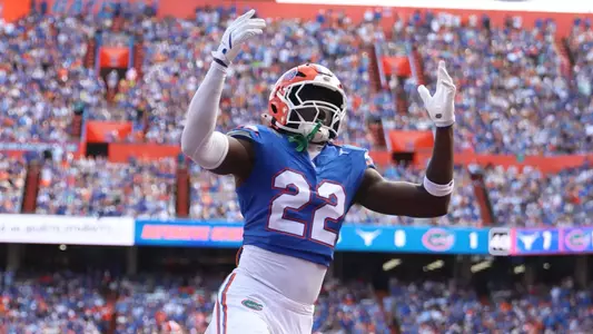 during the Gators' game against the Texas Longhorns on Saturday, October 4, 2025 at Ben Hill Griffin Stadium in Gainesville, Fla. / UAA Communications photo by Maddie Washburn