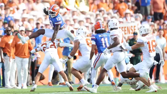 during the Gators' game against the Texas Longhorns on Saturday, October 4, 2025 at Ben Hill Griffin Stadium in Gainesville, Fla. / UAA Communications photo by Maddie Washburn