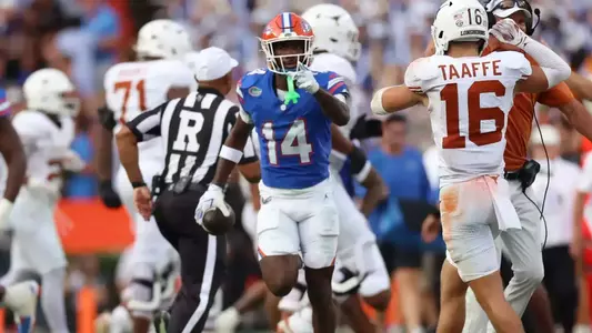 during the Gators' game against the Texas Longhorns on Saturday, October 4, 2025 at Ben Hill Griffin Stadium in Gainesville, Fla. / UAA Communications photo by Maddie Washburn