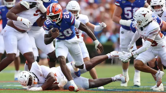 during the Gators' game against the Texas Longhorns on Saturday, October 4, 2025 at Ben Hill Griffin Stadium in Gainesville, Fla. / UAA Communications photo by Maddie Washburn