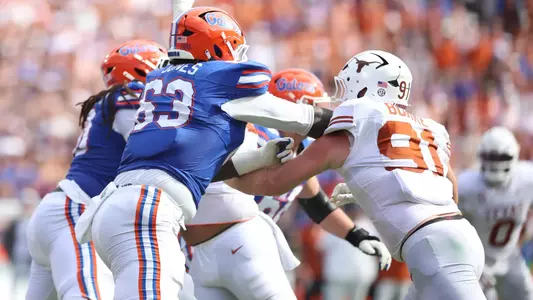during the Gators' game against the Texas Longhorns on Saturday, October 4, 2025 at Ben Hill Griffin Stadium in Gainesville, Fla. / UAA Communications photo by Maddie Washburn