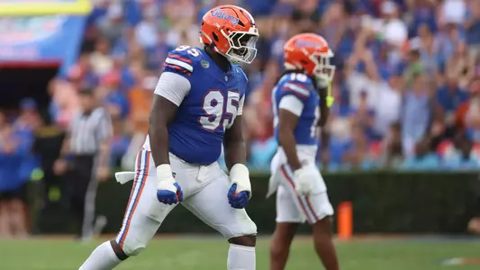 during the Gators' game against the Texas Longhorns on Saturday, October 4, 2025 at Ben Hill Griffin Stadium in Gainesville, Fla. / UAA Communications photo by Maddie Washburn