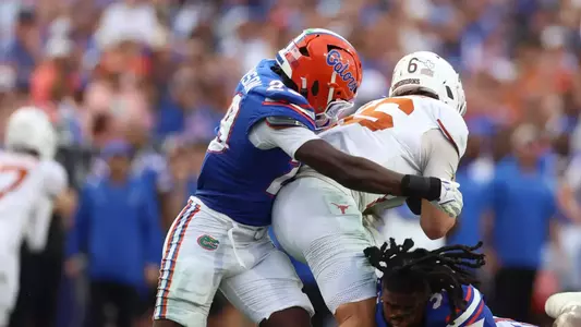 during the Gators' game against the Texas Longhorns on Saturday, October 4, 2025 at Ben Hill Griffin Stadium in Gainesville, Fla. / UAA Communications photo by Maddie Washburn